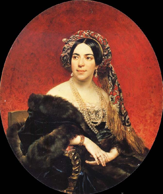 Karl Briullov Portrait of Princess Maria Volkonskaya Sweden oil painting art
